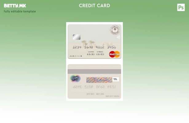 Модерен стил на шаблон за мастер картички на Ирак Рашид банка